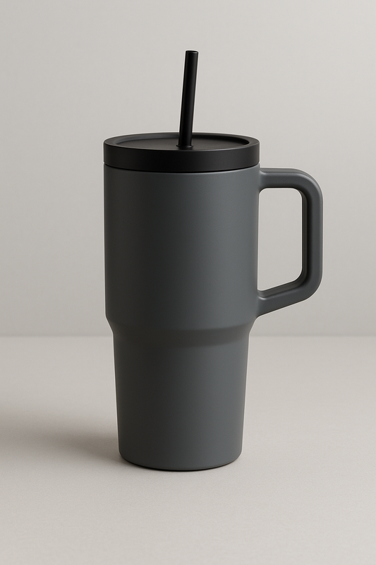 Nostora™ Premium Stainless Steel Large Thermo Tumbler (Handle + Straw)